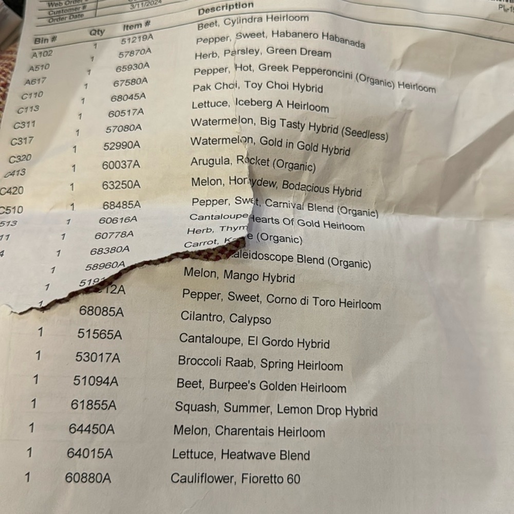 Burpee seeds approx‎ 25 packs